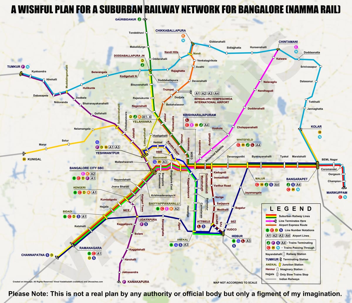 mapa de Bangalore estación de ferrocarril