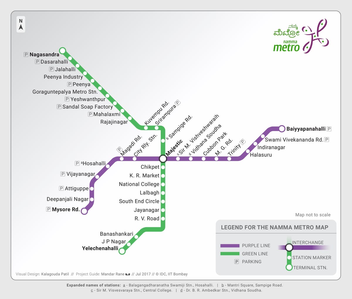 mapa metro de Bangalore