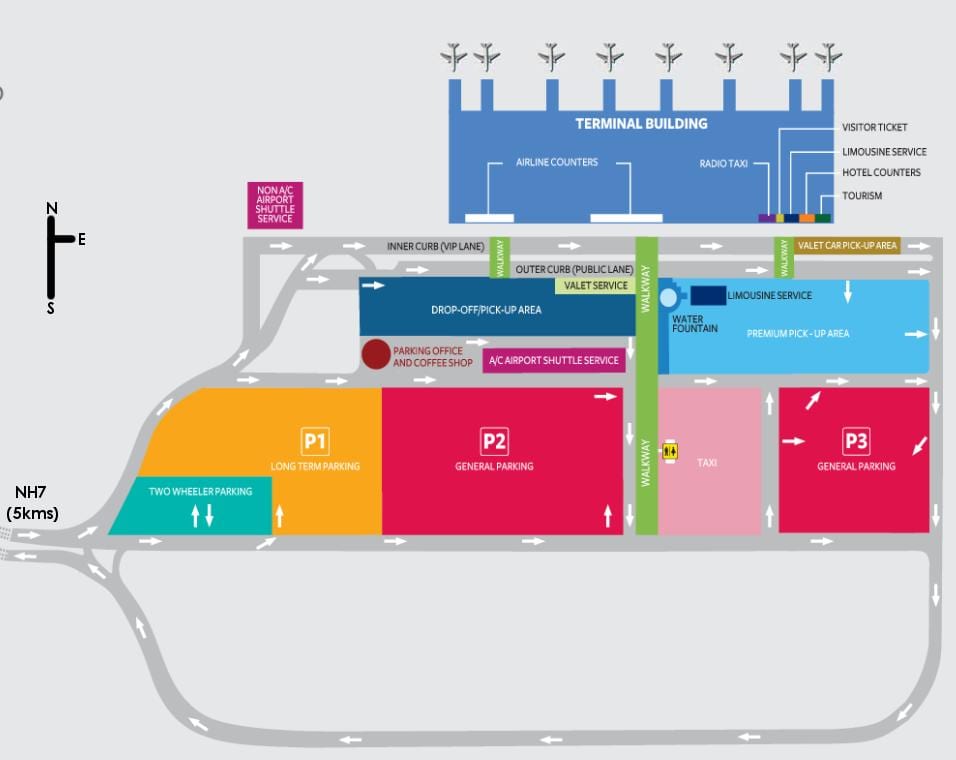 Bengaluru aeroporto internacional mapa