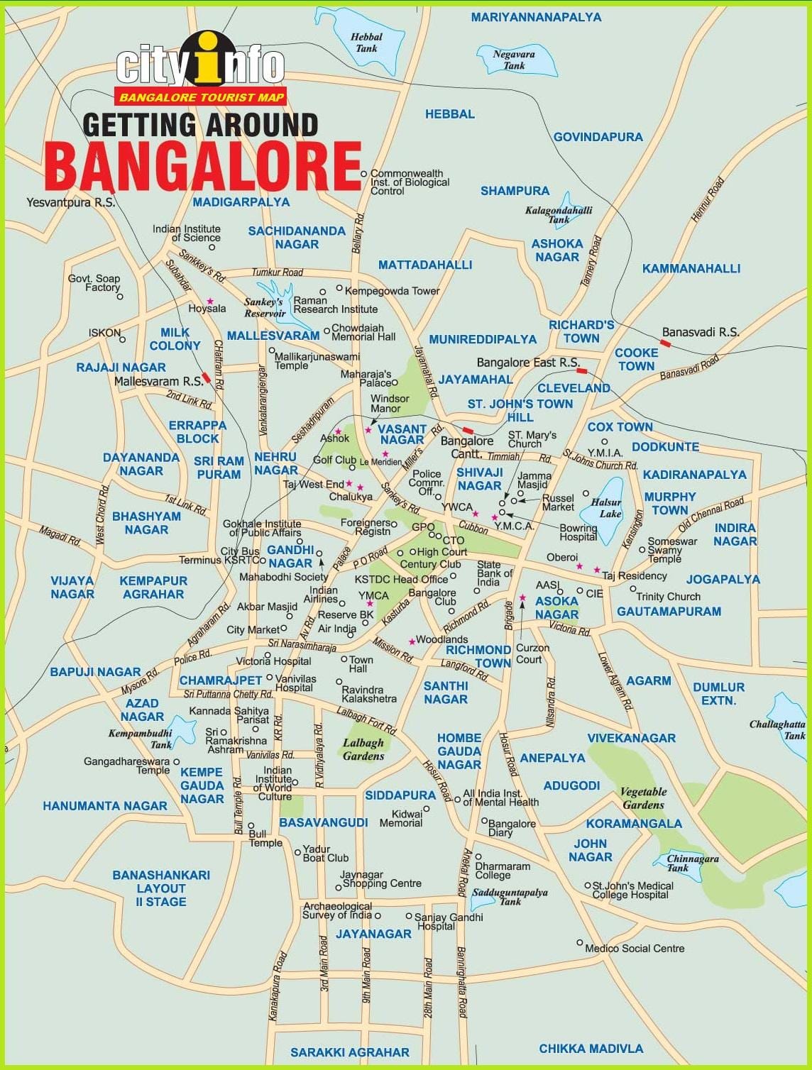 mapa de Bengaluru