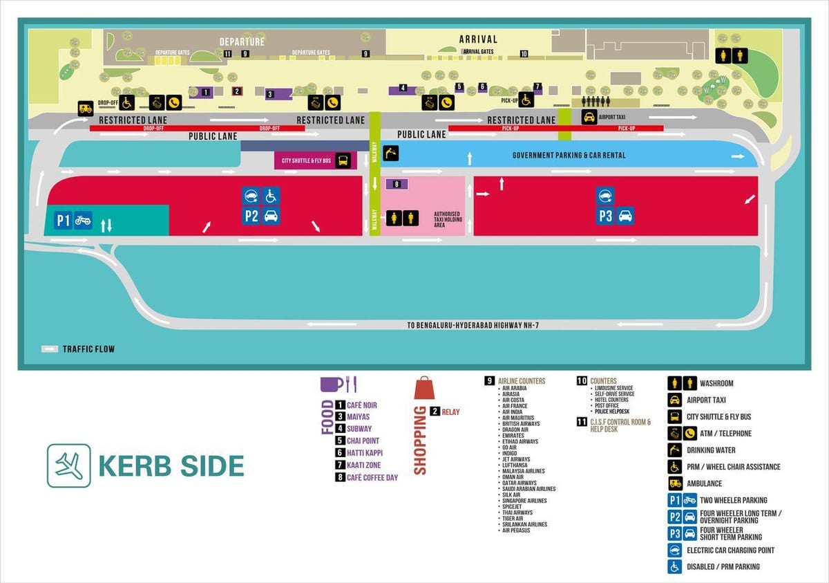 Kempegowda aeroporto internacional mapa