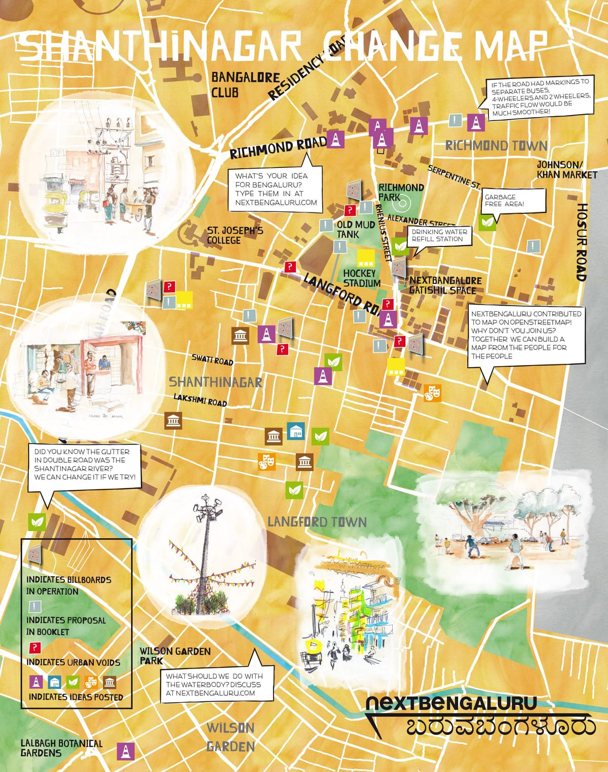 comercial rúa Bangalore comercial mapa