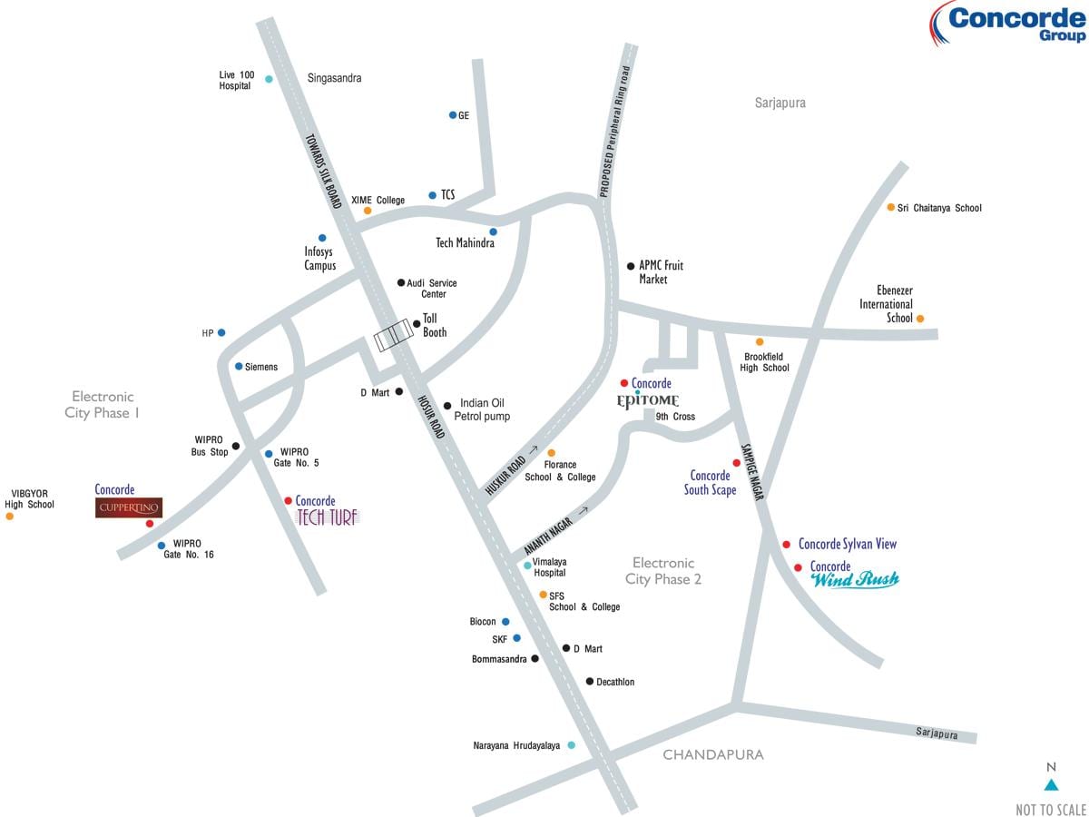 mapa de electrónica cidade Bangalore