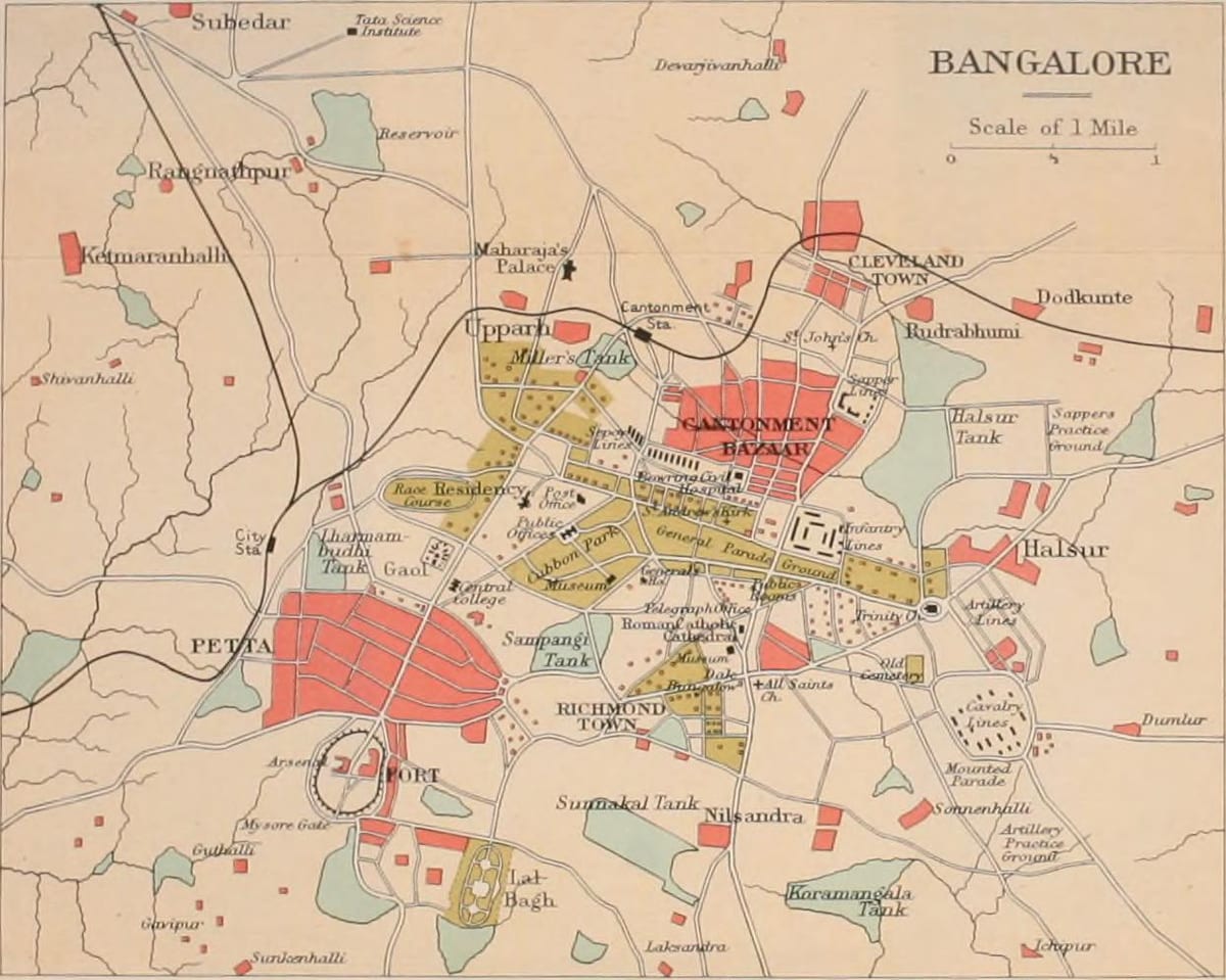 Bangalore vello mapa