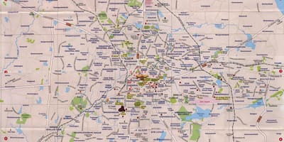 Bangalore atraccións turísticas mapa