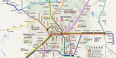 Mapa de Bangalore estación de ferrocarril