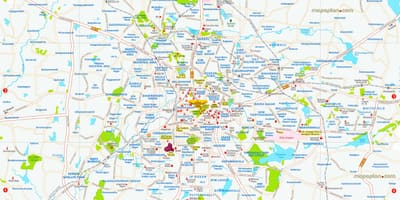 Mapa de Bangalore leste