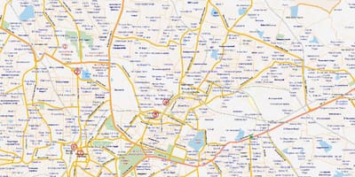 Mapa da ruta Bangalore