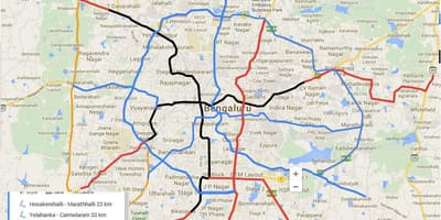Namma metro fase 3 ruta mapa