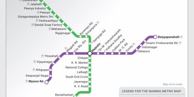 Estación de Metro mapa Bangalore