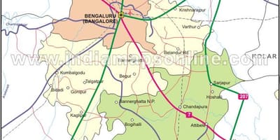 Mapa de Bangalore sur