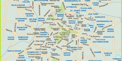 Bangalore en mapa