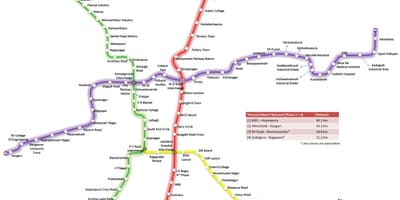 Bmrcl mapa da ruta