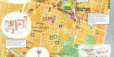 Comercial rúa Bangalore comercial mapa