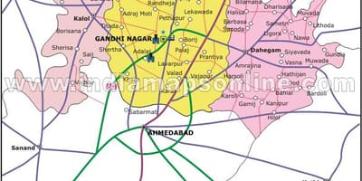 Bangalore gandhinagar mapa