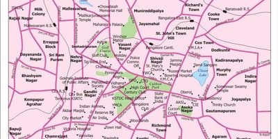 Banglore raíz mapa